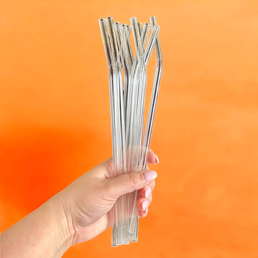 Glass Bent Top Straw | 9 inch