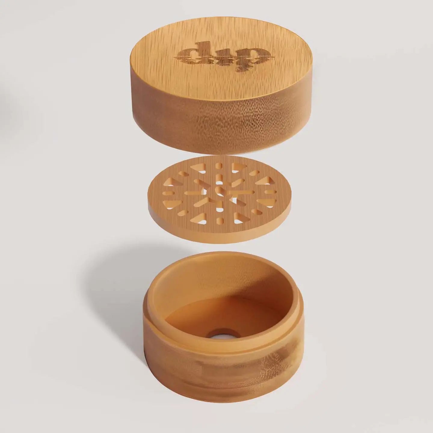 Mini Dip Bamboo Travel Case with Coaster