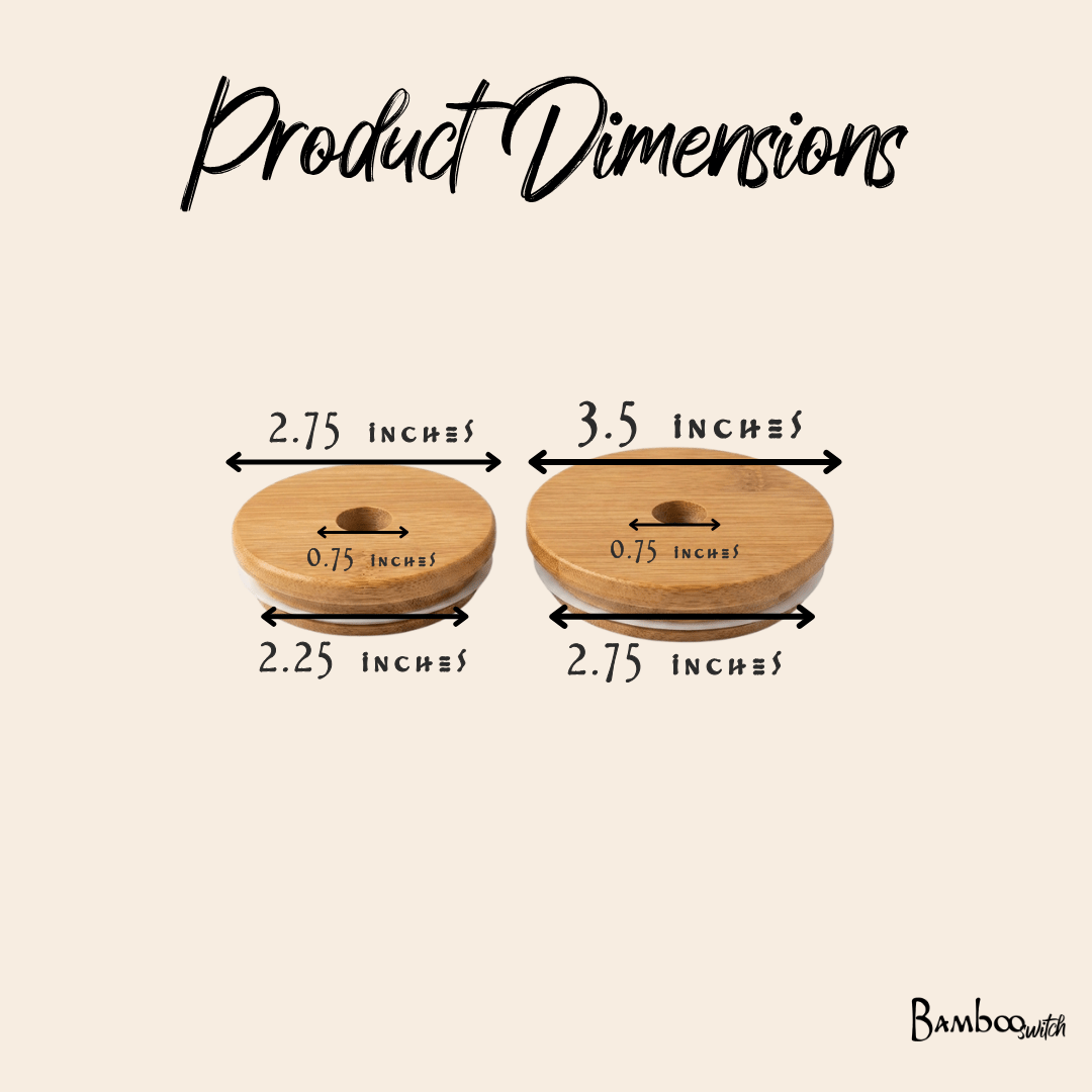 Bamboo Mason Jar Lids | Wide & Standard