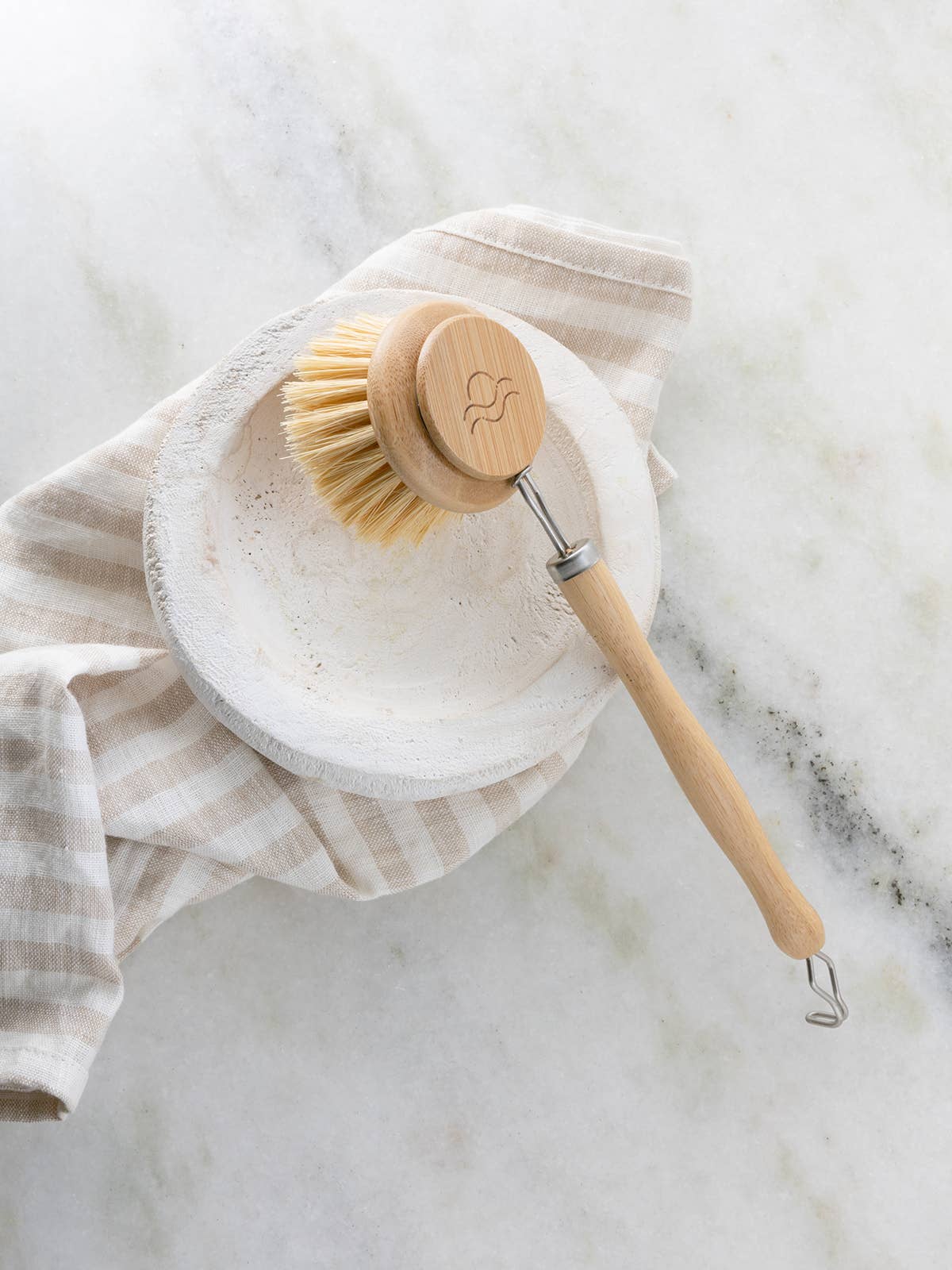 Long Dish Brush with Replaceable Head – Wide Design