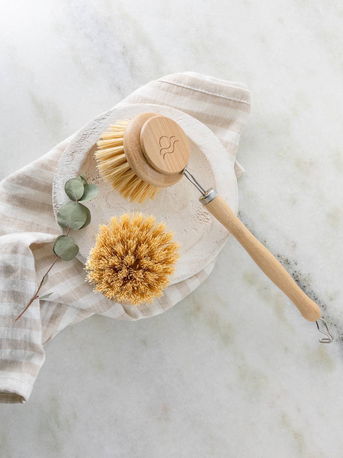 Long Dish Brush with Replaceable Head – Wide Design